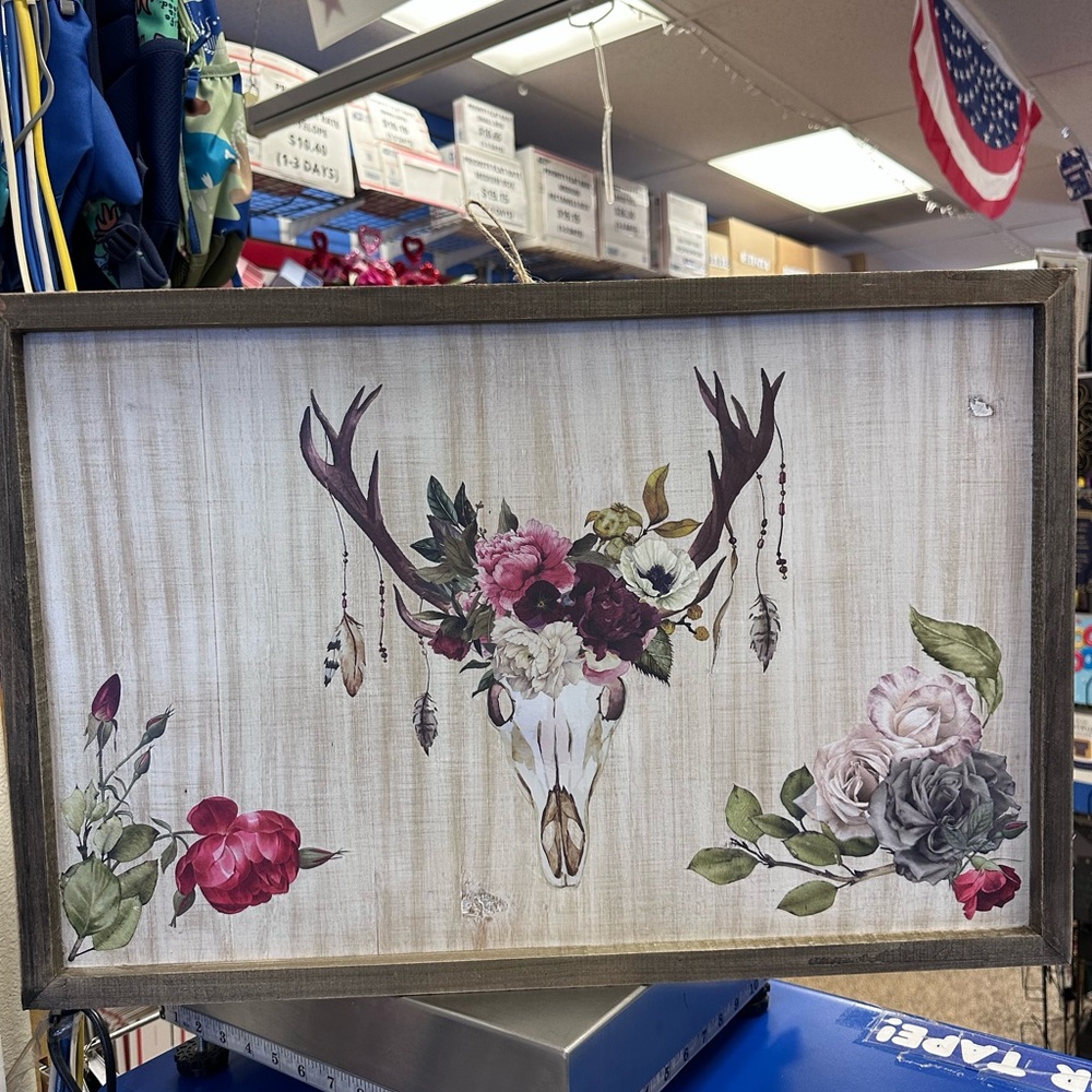 Floral Antler Wall Art